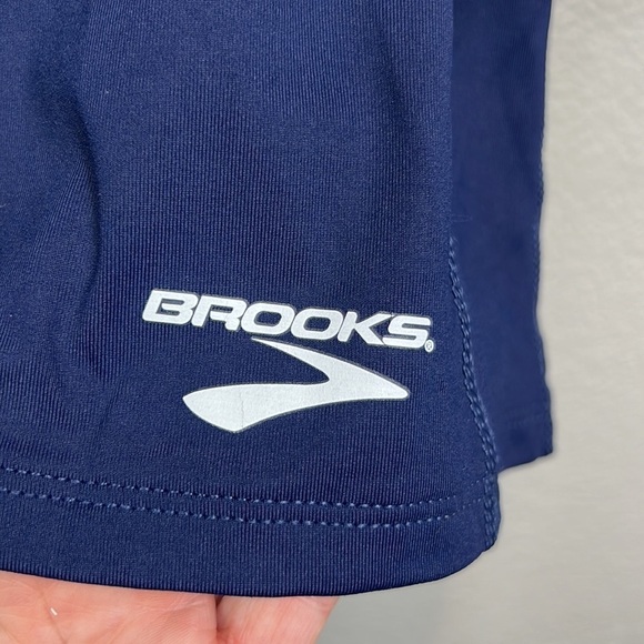 NWT Brooks Running Shorts Women’s Compression Shorts Drawstring Navy 3 inch - Picture 1 of 13